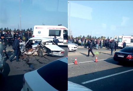  SON DƏQİQƏ: Aeroport yolunda dəhşətli görüntülər - Ölən və yaralılar var 