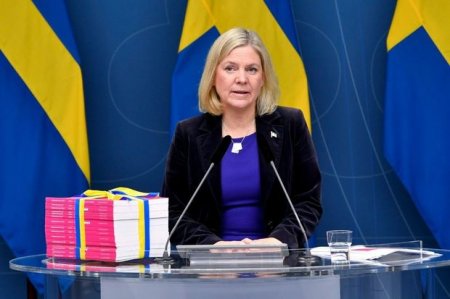 İsveçin ilk qadın Baş naziri vəzifəyə seçildikdən yeddi saat sonra istefa verdi