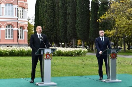 Azərbaycan Prezidenti və Gürcüstanın Baş naziri mətbuata bəyanatlarla çıxış ediblər - YENİLƏNİB