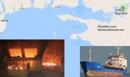 Türkiyənin yük gəmisi raketlə vuruldu