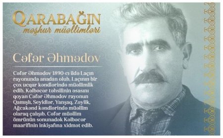 “Qarabağın məşhur müəllimləri” - Cəfər Əhmədov