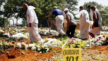 Braziliyada pandemiya dövründə rekord ölüm