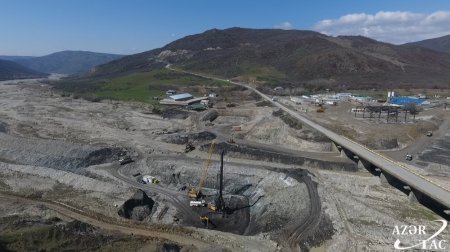 Azərbaycanda ən uzun asma körpü və yeraltı tunel inşa edilir - FOTO