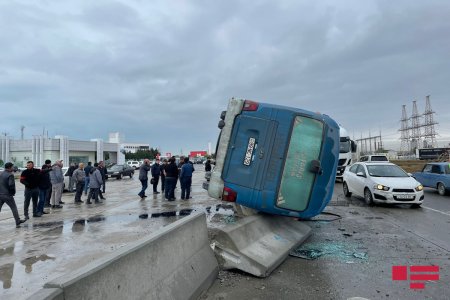 Azərbaycanda dəhşətli avtobus qəzası – xeyli sayda yaralı var – FOTOLAR